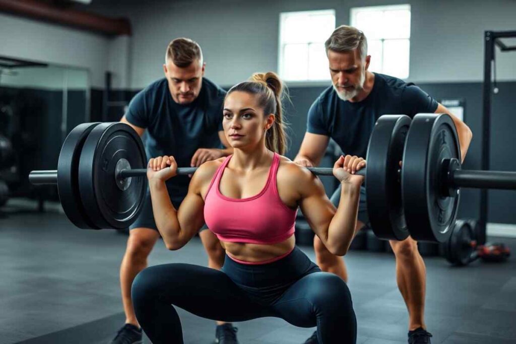working out with two guys . romina boudoir